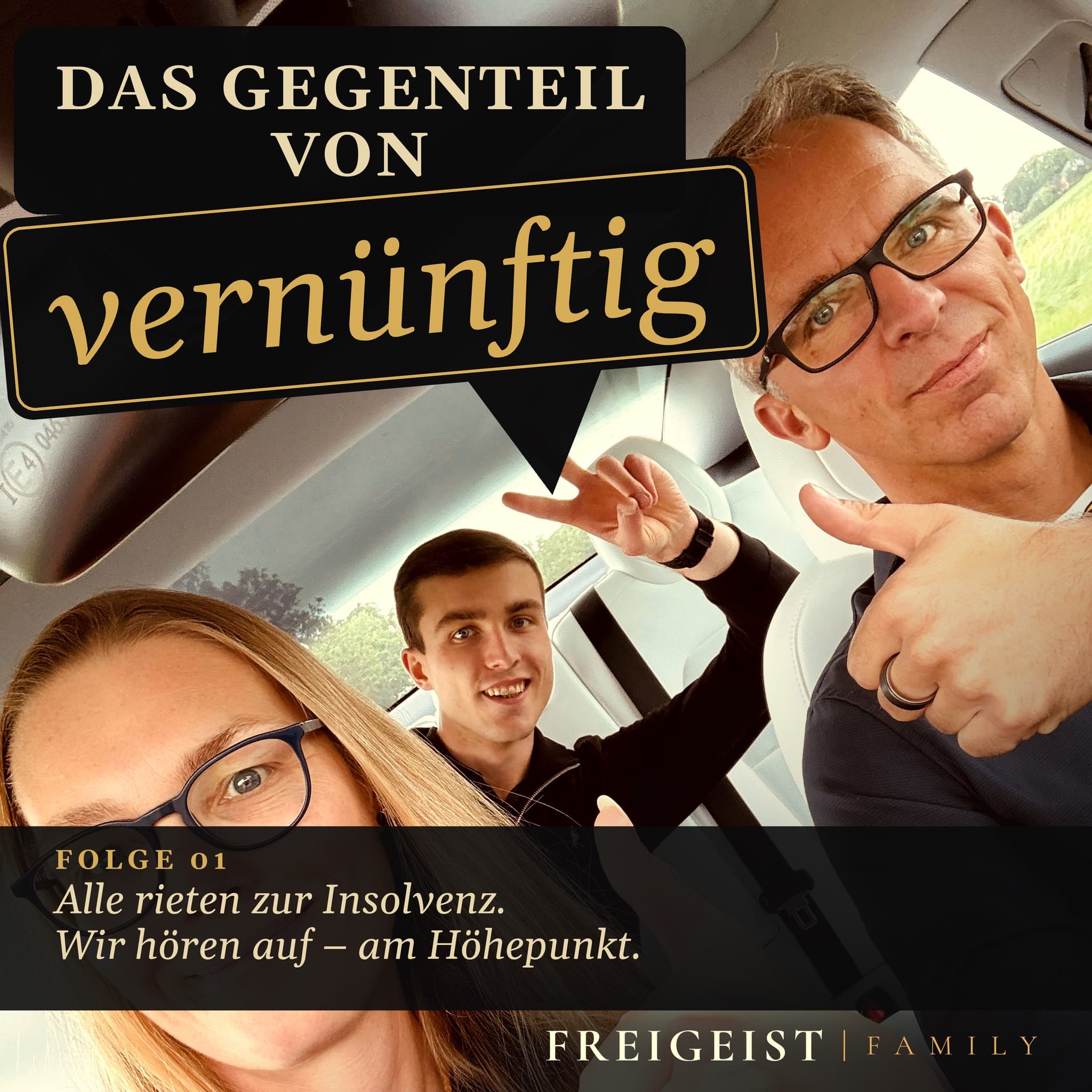 Cover der Folge „#01 Alle rieten zur Insolvenz. Jetzt hören wir auf – aber am Höhepunkt.“